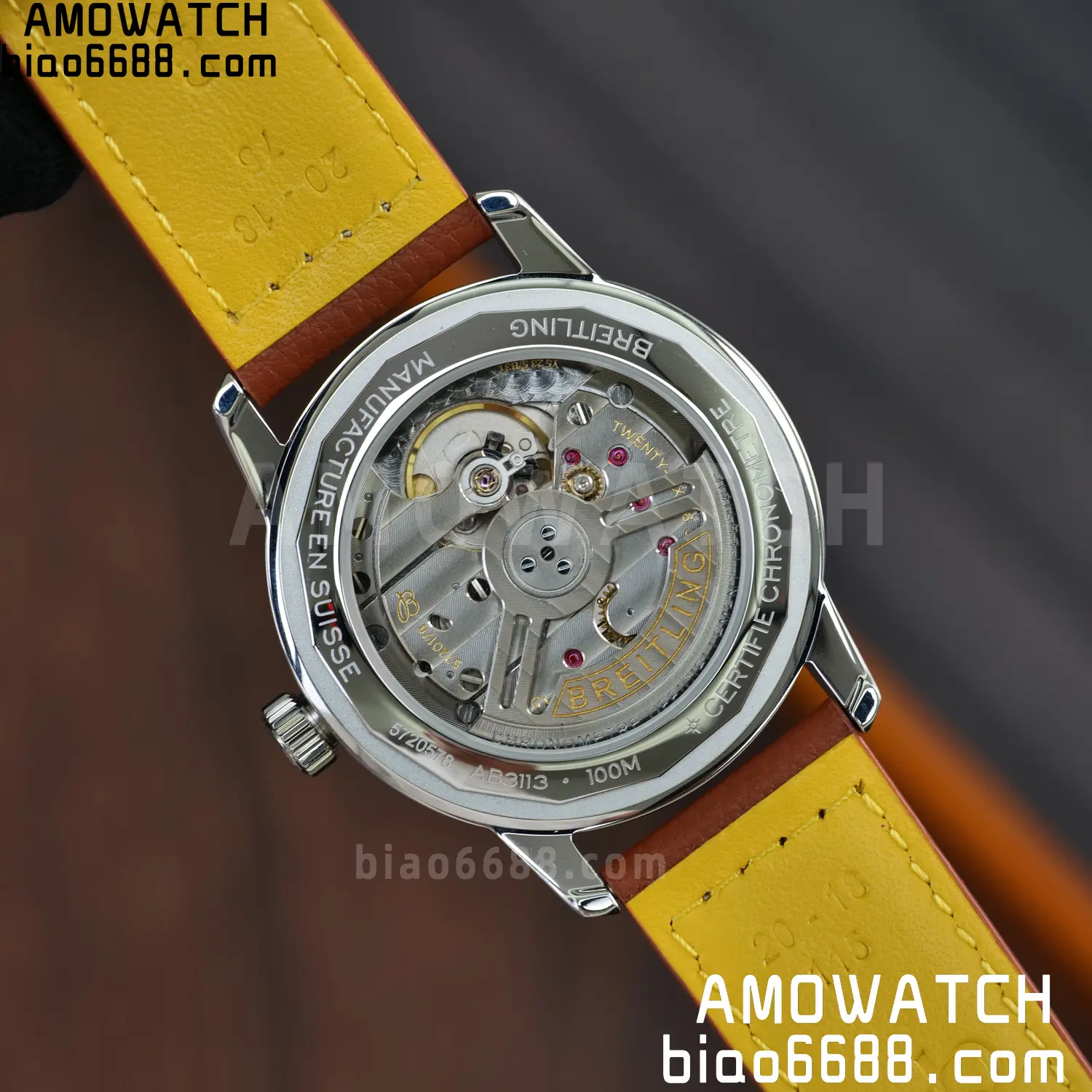 BREITLING Top Time B31 BLF 1:1 Best Edition White Dial Orange Hand on Brown Leather Strap 107 bff953d6c2fd040 阿默表行AmoWatch