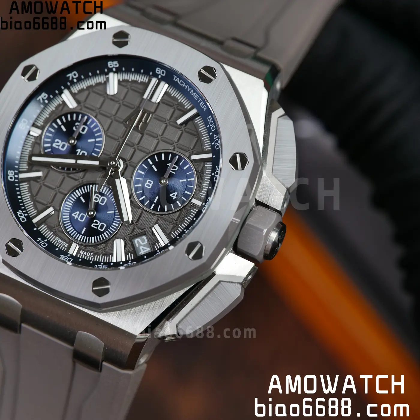 AP Royal Oak Offshore 43mm 26420so SS DDF 1:1 Best Edition Gray/Blue Dial on Gray Rubber Strap DD4401 Super Clone 81 c3d8495853aa72f 阿默表行AmoWatch