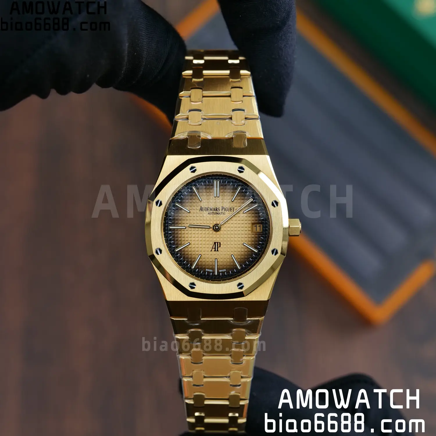 Royal Oak 39mm 16202 YG ZF 1:1 Best Edition YG Smoked Dial on YG Bracelet A7121 68 c46b27fbcbc5de0 阿默表行AmoWatch