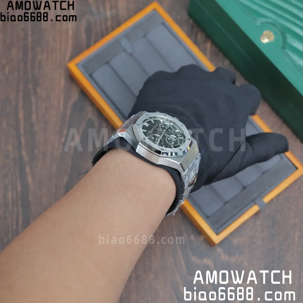 Royal Oak Chrono 26240 SS TOPF 1:1 Best Edition Green Dial on SS Bracelet SA4401 Super Clone 123 cb5ea740718b103 阿默表行AmoWatch