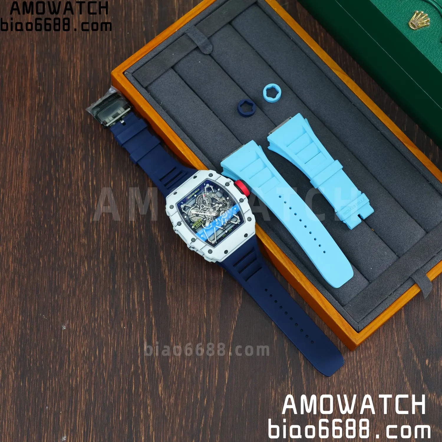 Custom Made RICHARD MILLE RM035 RM35-01 White Carbon BBR 72 cfecc52d5910d83 AMO Watch