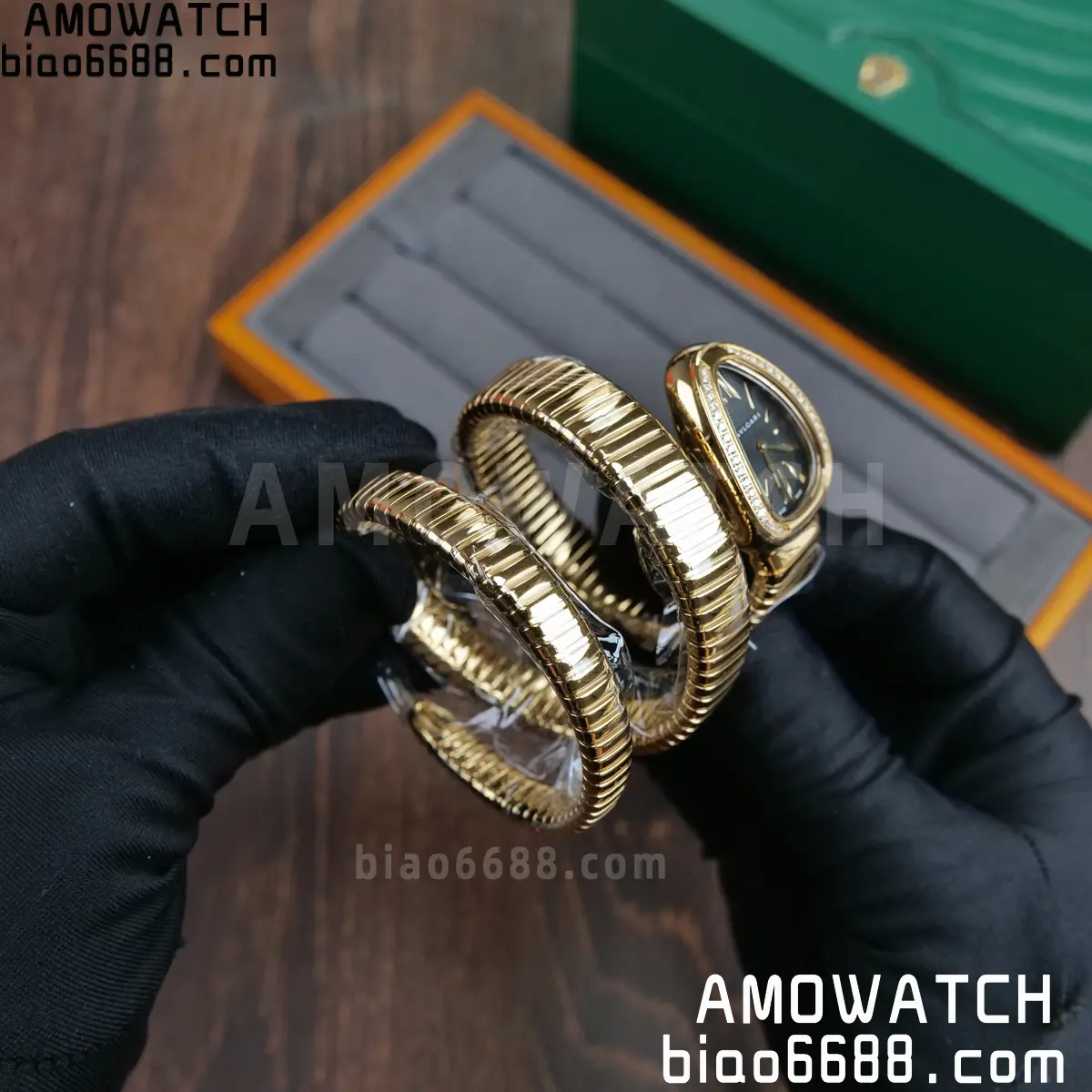 BVLGARI SERPENTI YG BVF 1:1 Best Edition Black Dial on YG Bracelet ETA Quartz 63 d5a026995f938c8 阿默表行AmoWatch