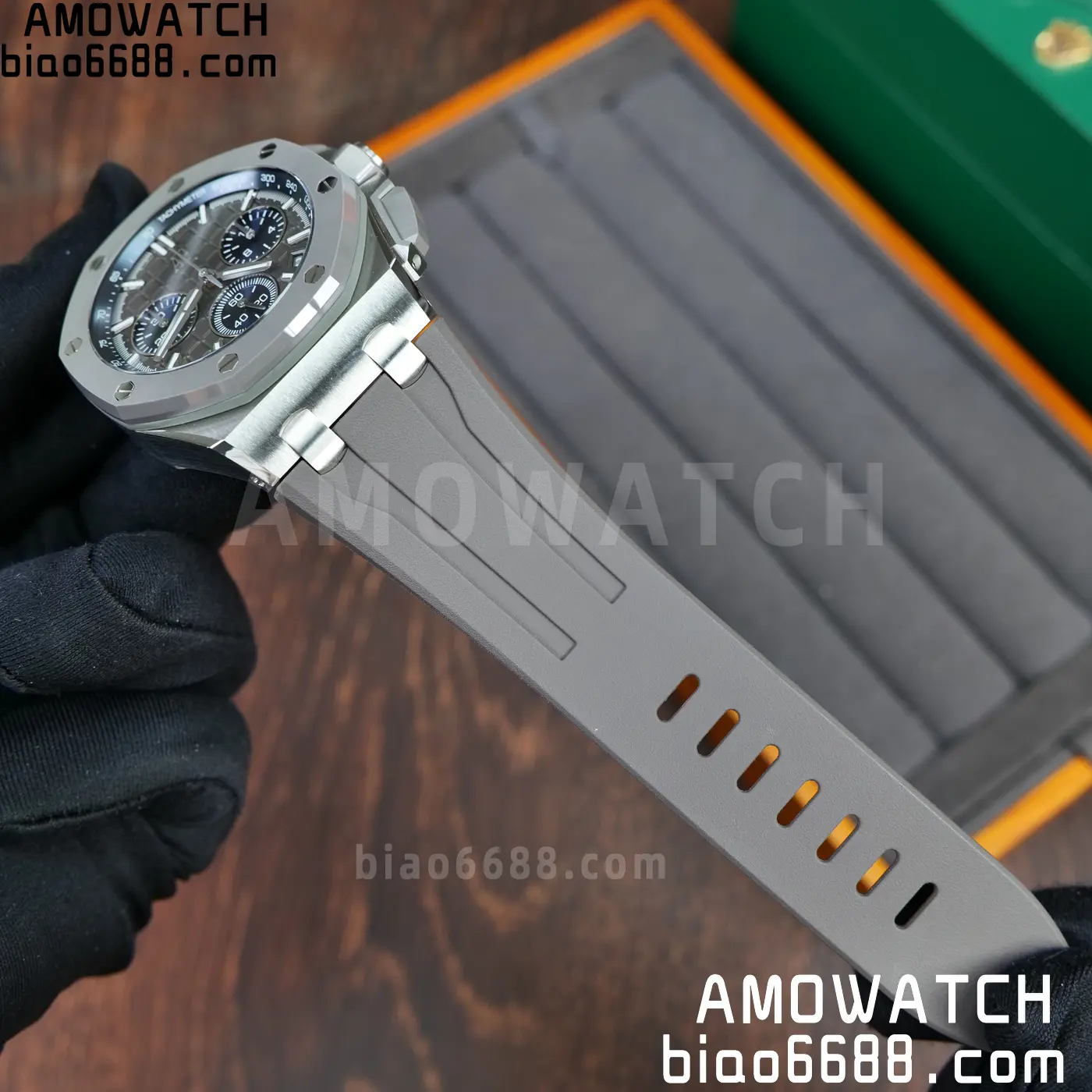AP Royal Oak Offshore 43mm 26420so SS DDF 1:1 Best Edition Gray/Blue Dial on Gray Rubber Strap DD4401 Super Clone 75 d65451dd86b6518 阿默表行AmoWatch