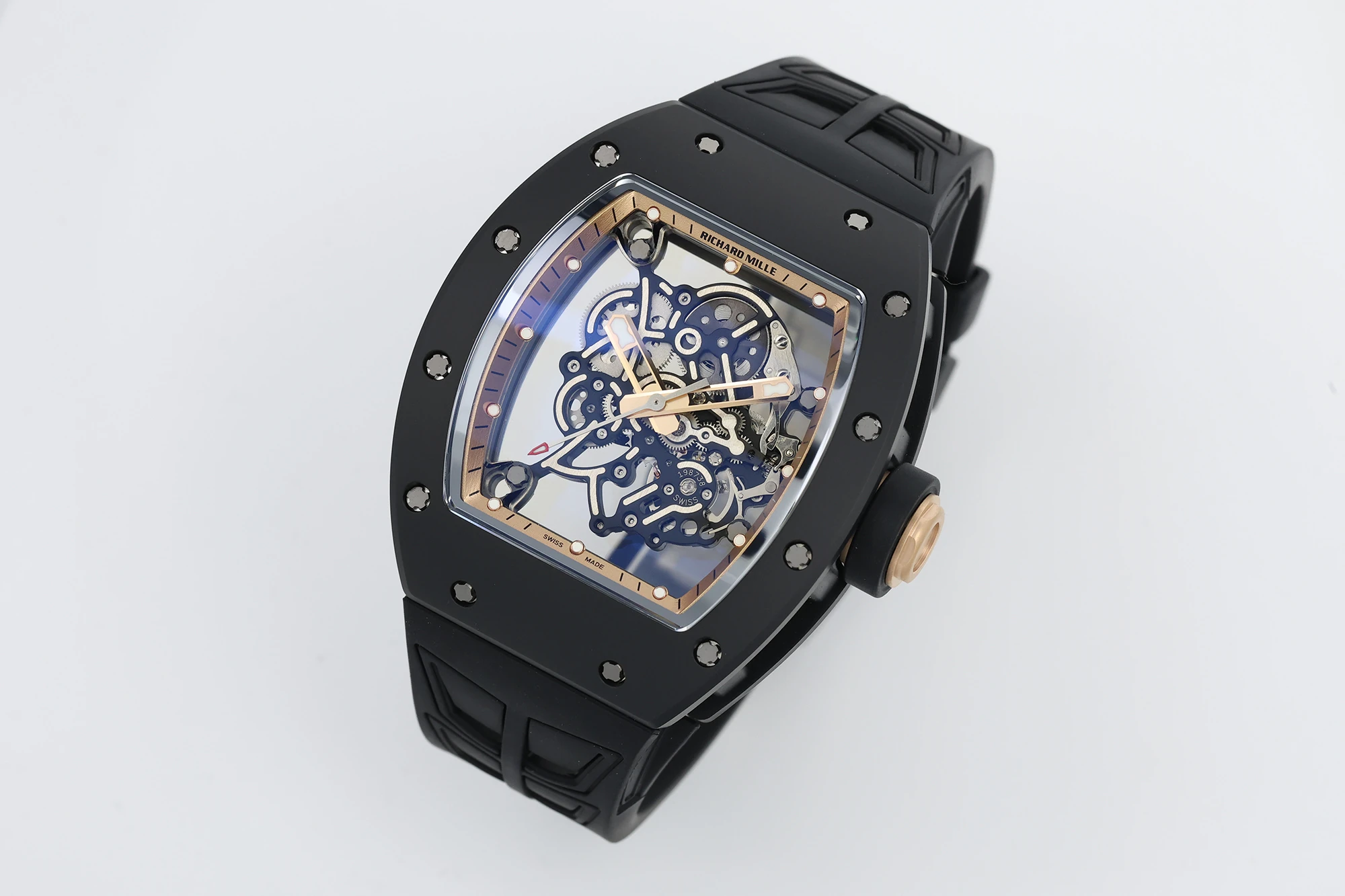 Richard Mille RM055 Black Ceramic ZF 1:1 Best Edition Gold Bezel Gold Crown RMUL2 Super Clone V3 20 d98a314a5a1ad39 AMO Watch