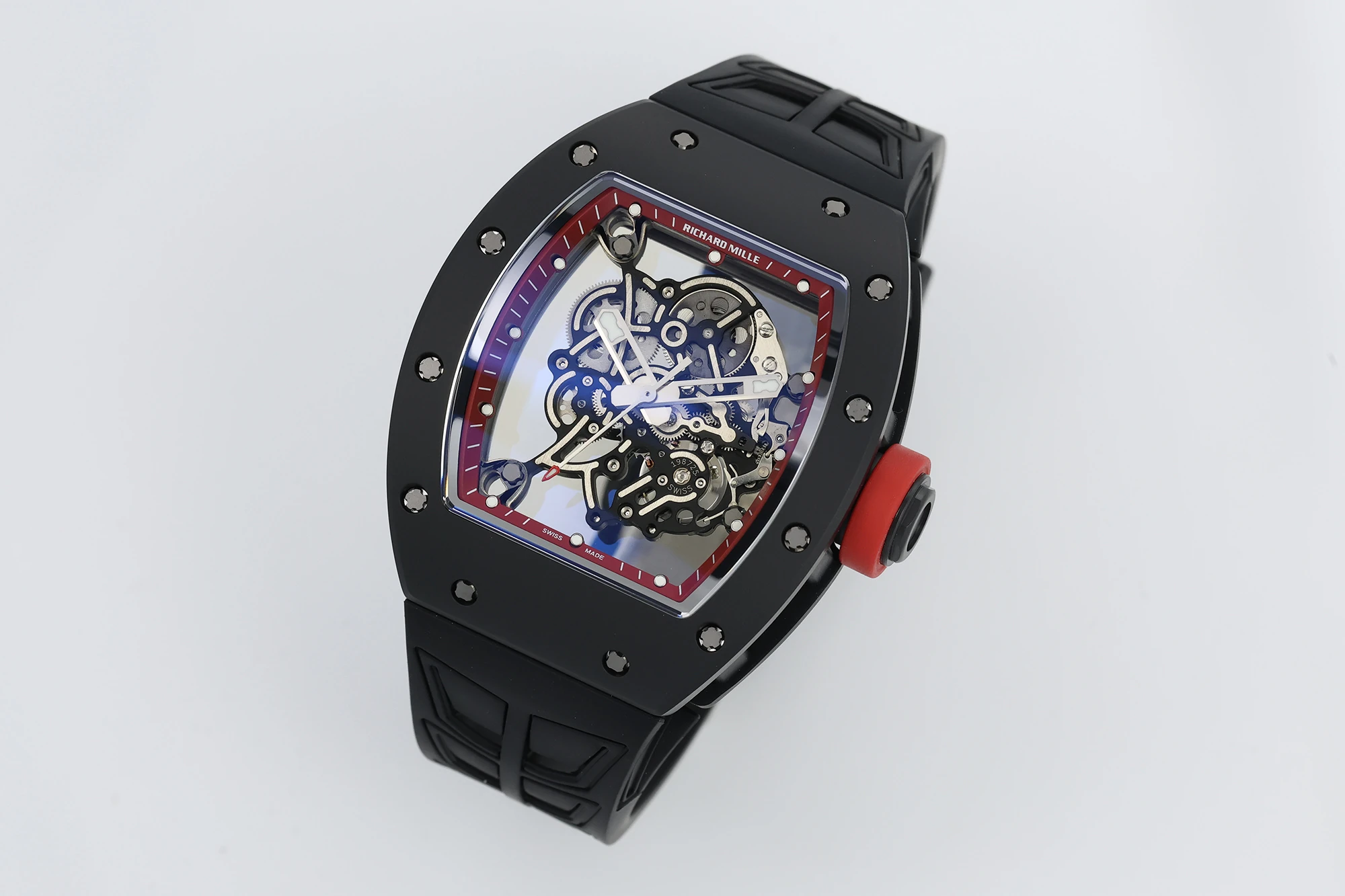 Richard Mille RM055 Black Ceramic ZF 1:1 Best Edition Red Bezel Red Crown RMUL2 Super Clone V3 20 dabc462c55cf620 阿默表行AmoWatch