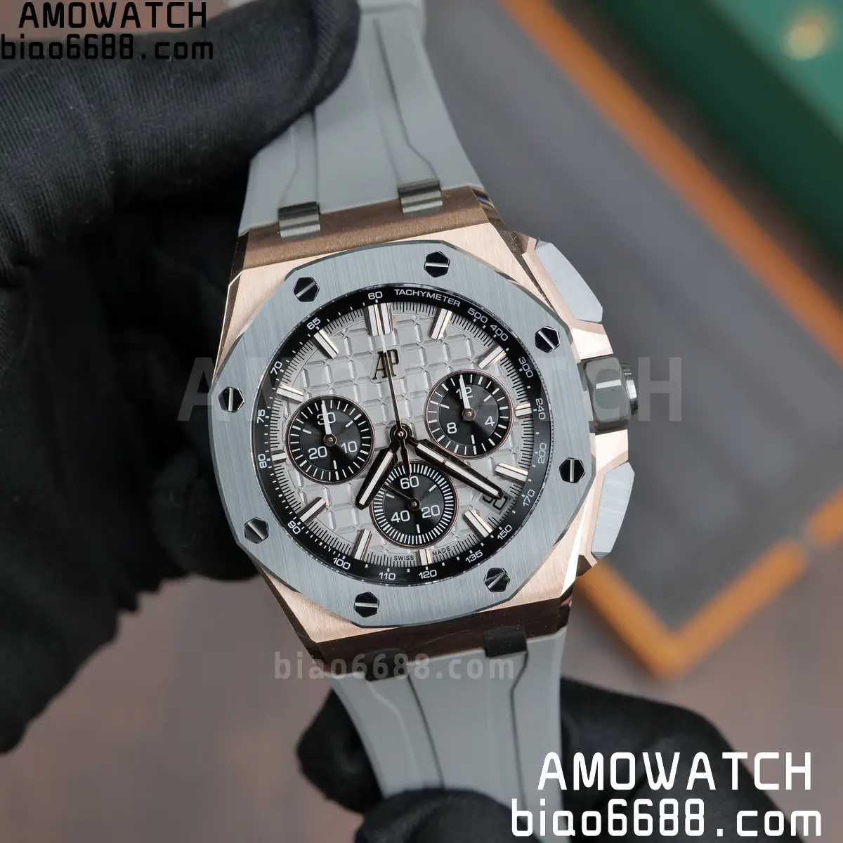 AP Royal Oak Offshore 43mm 26420OI RG DDF 1:1 Best Edition Gray Dial on Gray Rubber Super Clone 4401 (Weighted) 87 dc3acc77d065e04 AMO Watch