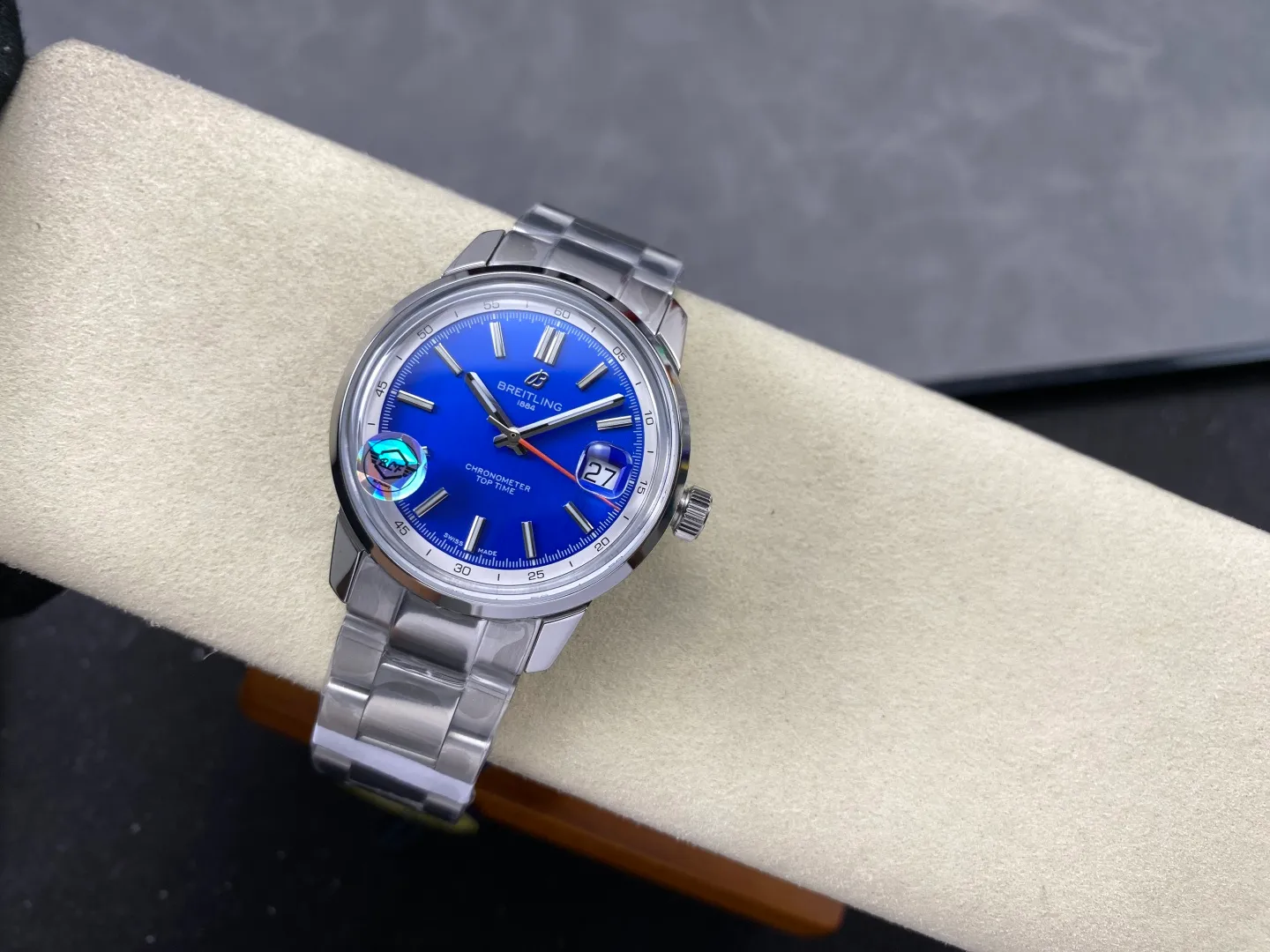 Breitling Top Time B31 BLF 1:1 Best Edition Blue Dial Orange Hand on SS Bracelet AB31 20 e158942ce99598e 阿默表行AmoWatch