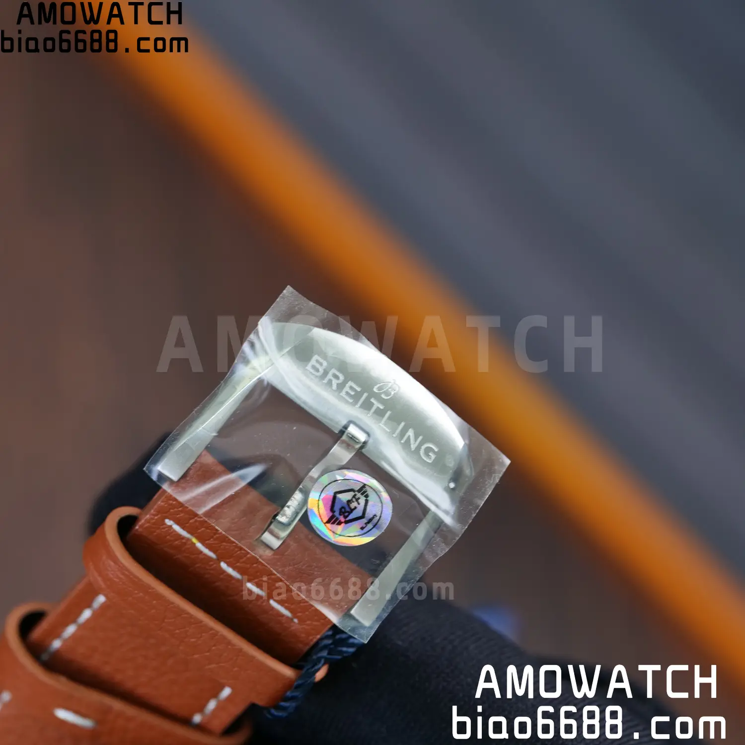 BREITLING Top Time B31 BLF 1:1 Best Edition White Dial Orange Hand on Brown Leather Strap 105 e1d8e7634942826 阿默表行AmoWatch