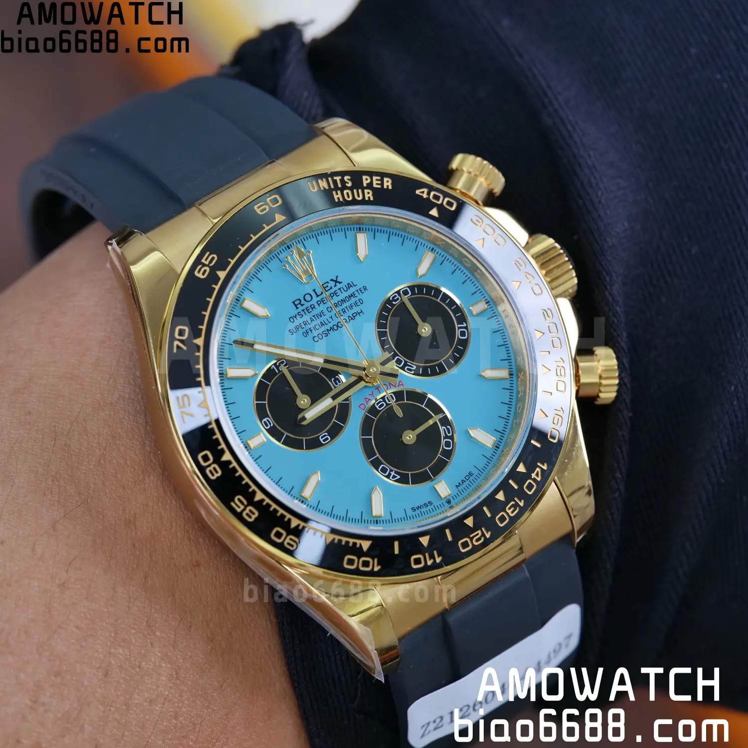 Custom Made Rolex Daytona M126518LN QF 4131 18K Yellow Gold Plated (Weighted) 103 e21f7aedf9b2d8c AMO Watch