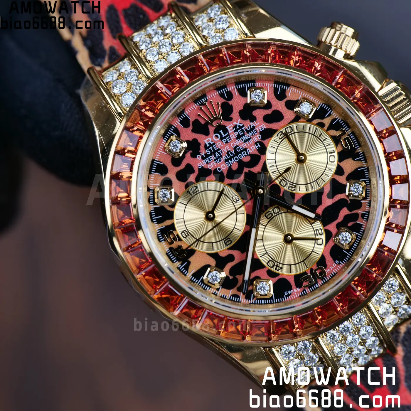 Rolex Daytona 116598SACO PPM Factory Best Edition Leopard Dial on Leopard Leather Strap 4130 87 e507e334401324f 阿默表行AmoWatch