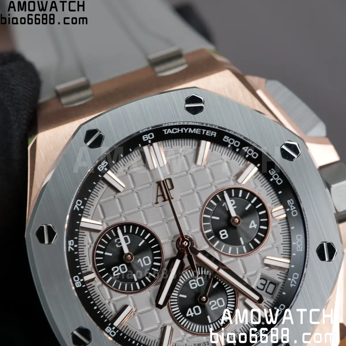 AP Royal Oak Offshore 43mm 26420OI RG DDF 1:1 Best Edition Gray Dial on Gray Rubber Super Clone 4401 (Weighted) 104 e97a63860f0bc72 AMO Watch