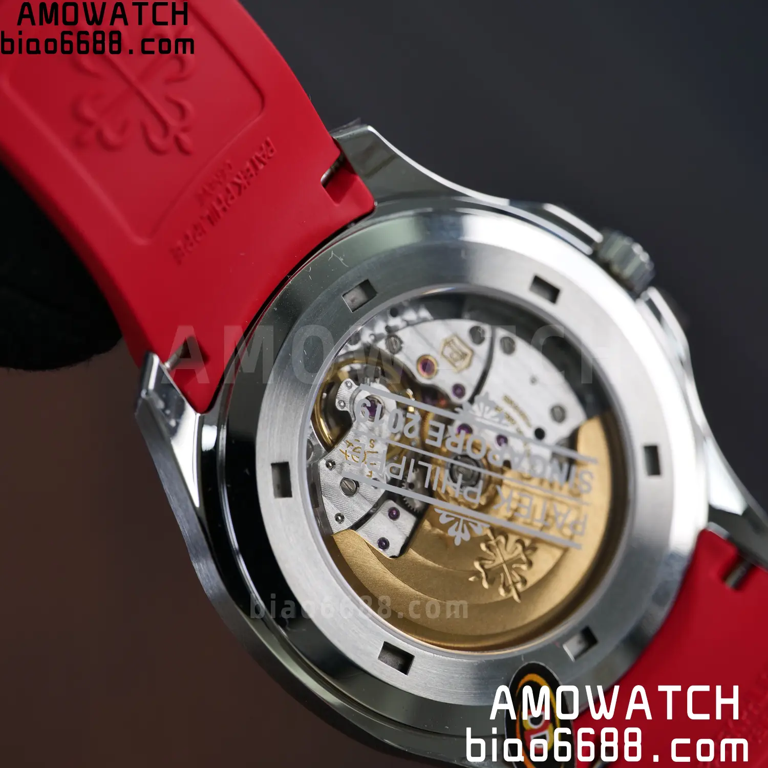 PP Aquanaut 5167 SS Singapore DDF 1:1 Best Edition Gray Dial on Red Rubber Strap DD324 V2 98 eb736fa31bb2382 AMO Watch