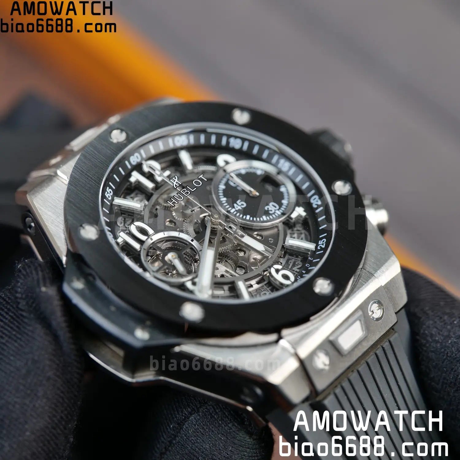 HUBLOT Big Bang Unico 42mm SS BBF 1:1 Best Edition Skeleton Dial on Black Rubber Strap A1280 V2 90 ec0140c3291690f AMO Watch