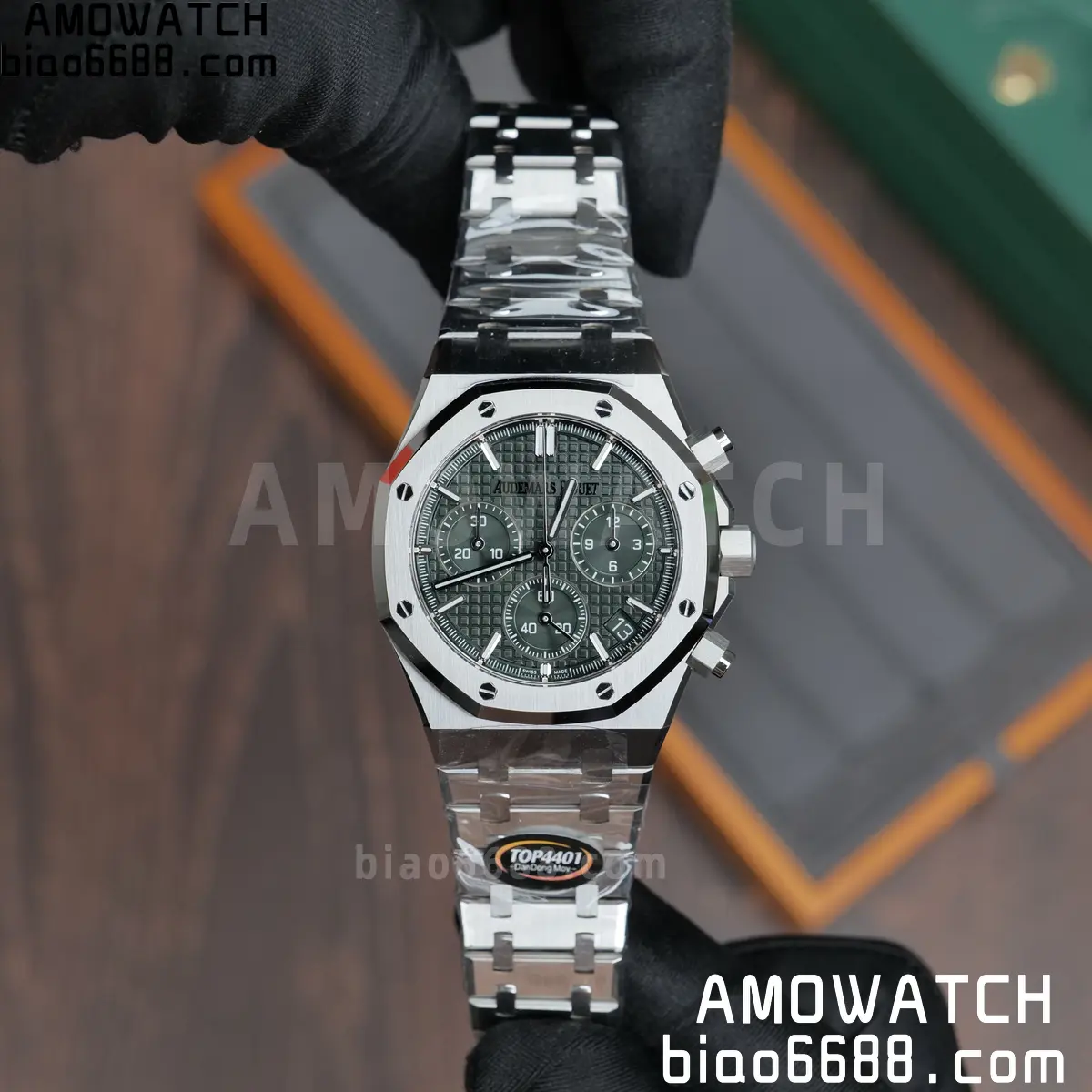 Royal Oak Chrono 26240 SS TOPF 1:1 Best Edition Green Dial on SS Bracelet SA4401 Super Clone 85 ec07658c4110ac6 阿默表行AmoWatch