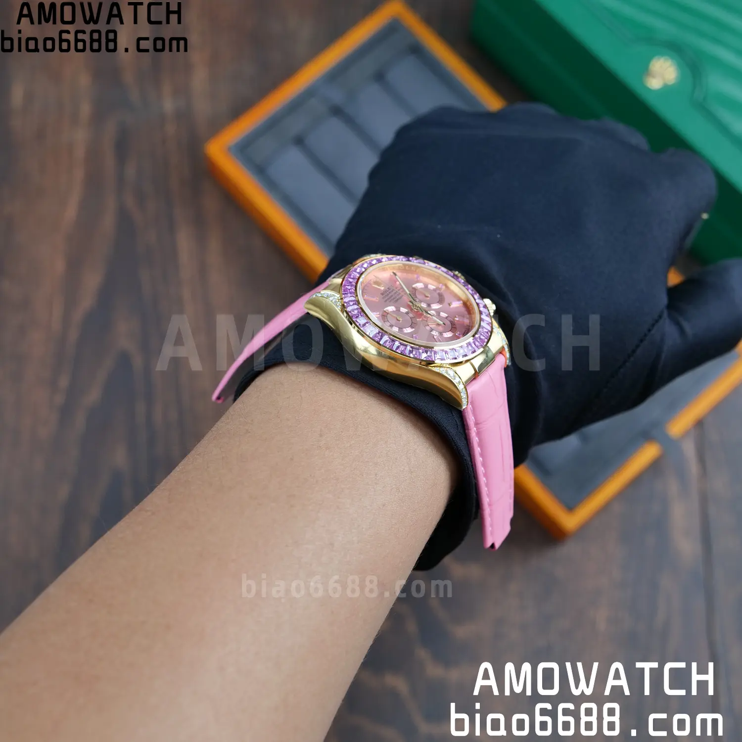 Rolex Daytona 126538TRO PPM Factory Best Edition Pink Dial on Pink Leather Strap 4130 111 f190f025b934a9c 阿默表行AmoWatch