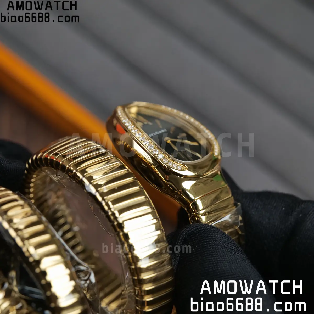 BVLGARI SERPENTI YG BVF 1:1 Best Edition Black Dial on YG Bracelet ETA Quartz 65 f250f909d5de2f1 阿默表行AmoWatch