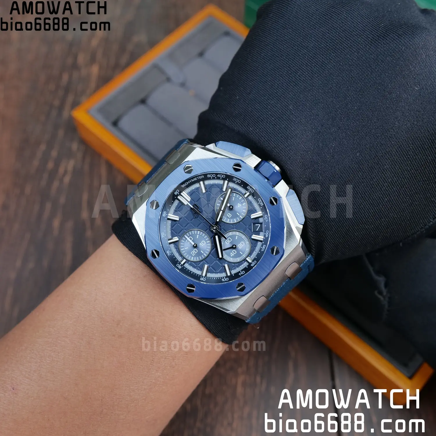AP Royal Oak Offshore 43mm 26420 SS DDF 1:1 Best Edition Blue Dial on Blue Rubber Super Clone 4401 78 f2cbfeaf210651b AMO Watch