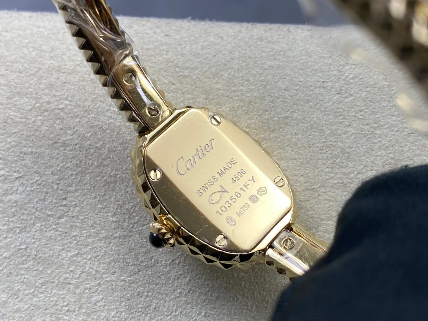 Cartier Baignoire 18.7mm YG BAIGNOIRE BBAF 1:1 Best Edition White Dial on YG Bracelet Ronda Quartz 32 f312cf07ce4e585 阿默表行AmoWatch