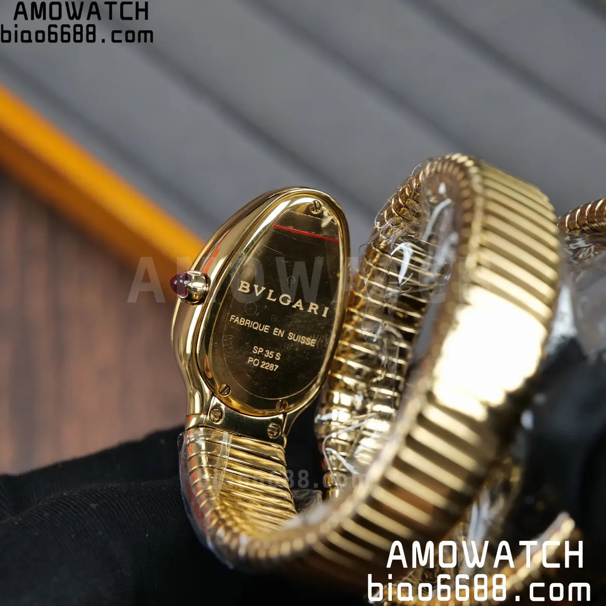 BVLGARI SERPENTI YG BVF 1:1 Best Edition Black Dial on YG Bracelet ETA Quartz 77 f5d9eb06eab8212 阿默表行AmoWatch