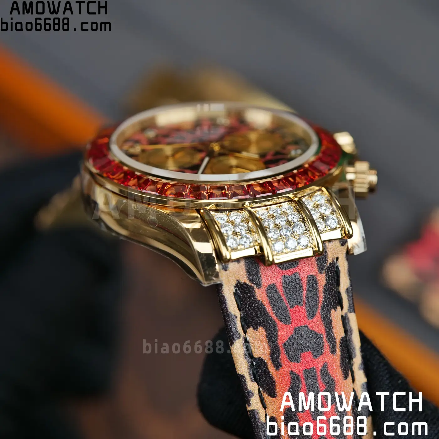 Rolex Daytona 116598SACO PPM Factory Best Edition Leopard Dial on Leopard Leather Strap 4130 78 f89a291ac76da1a 阿默表行AmoWatch