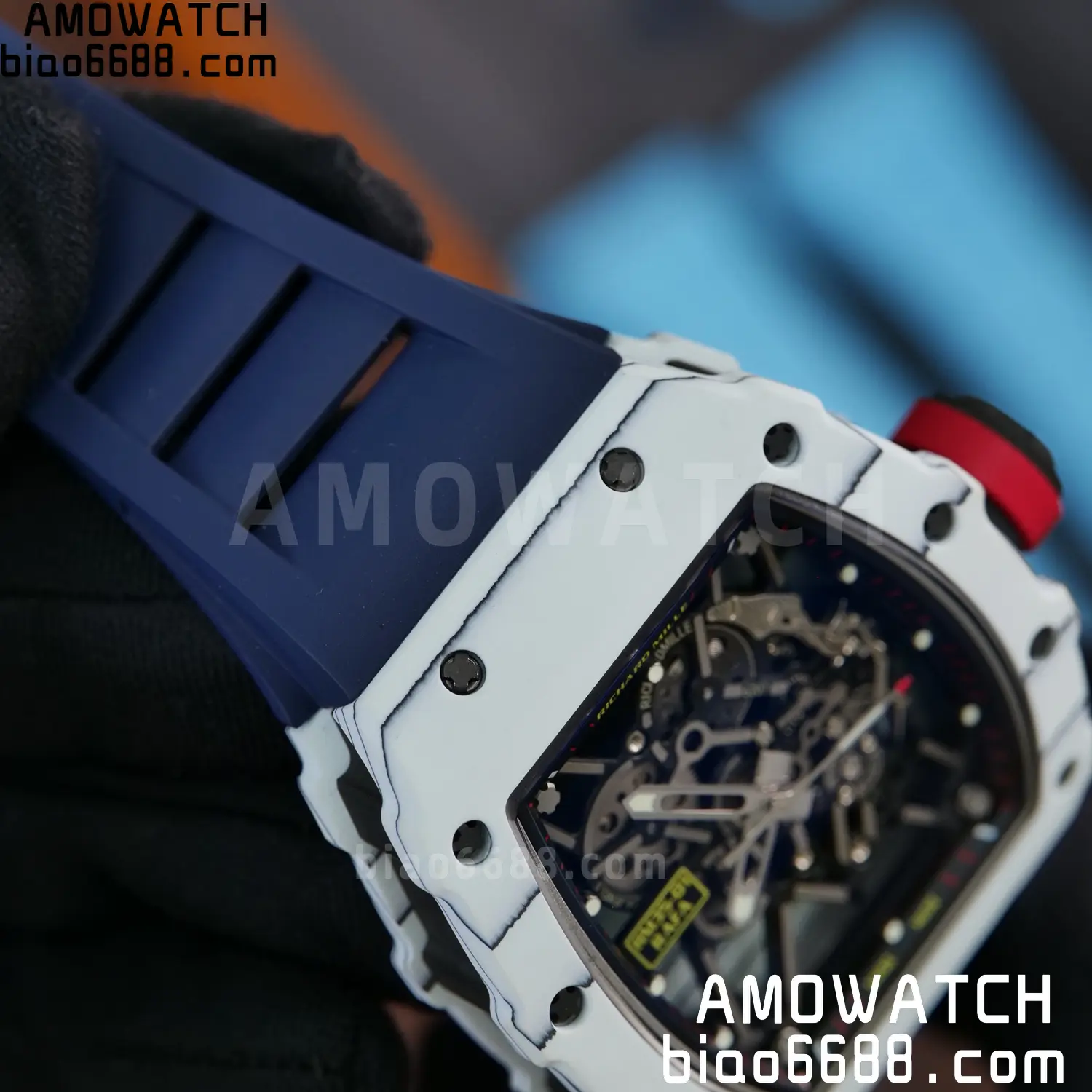 Custom Made RICHARD MILLE RM035 RM35-01 White Carbon BBR 88 fa00b5068c509c2 AMO Watch
