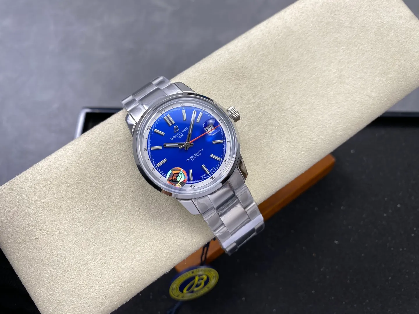 Breitling Top Time B31 BLF 1:1 Best Edition Blue Dial Orange Hand on SS Bracelet AB31 22 fb6189c85d10686 阿默表行AmoWatch