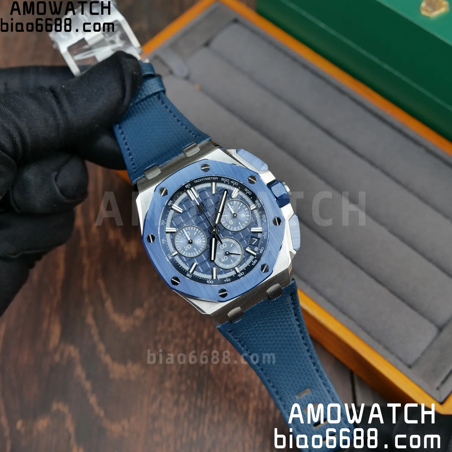 AP Royal Oak Offshore 43mm 26420 SS DDF 1:1 Best Edition Blue Dial on Blue Rubber Super Clone 4401 54 fe55ffd6006f9ab AMO Watch