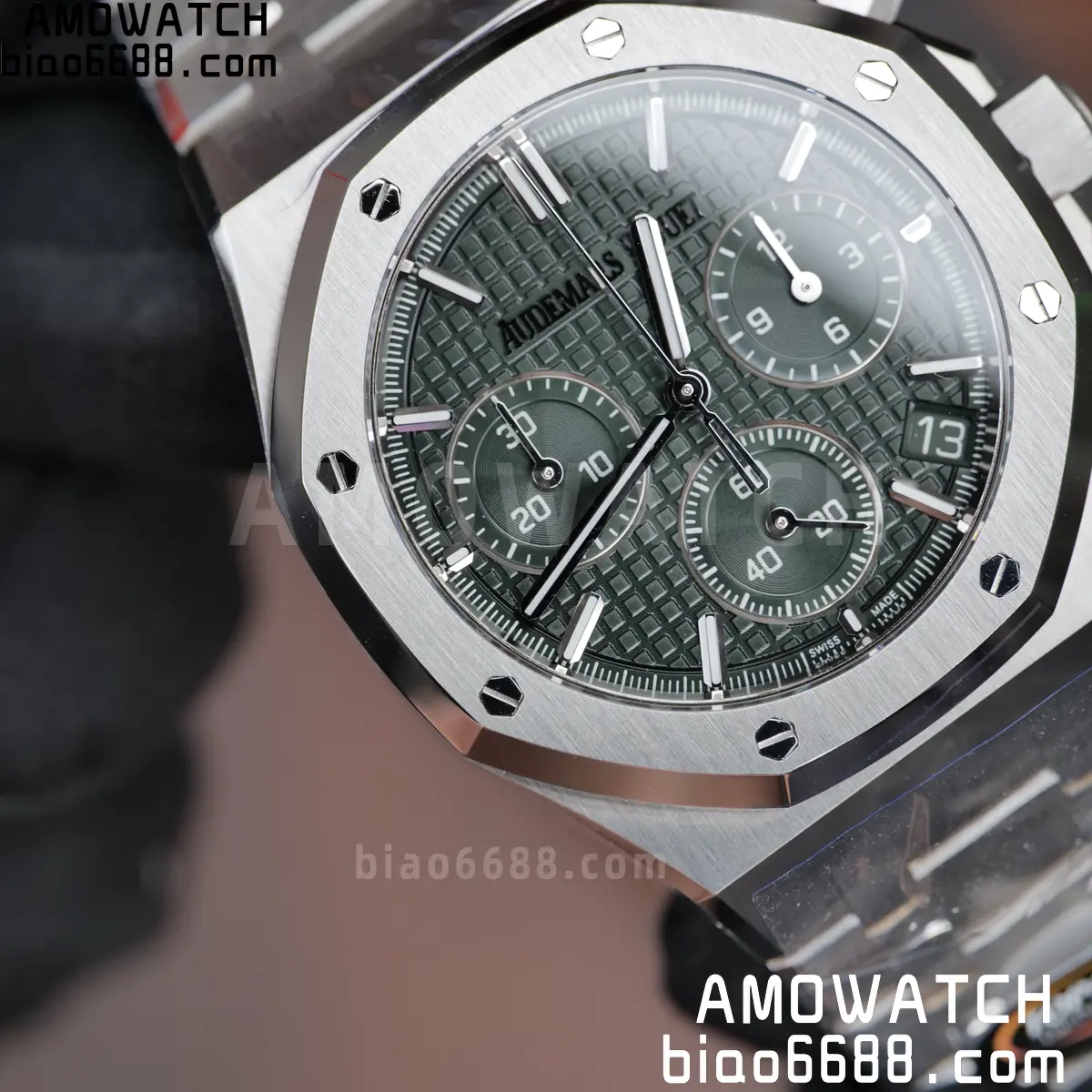 Royal Oak Chrono 26240 SS TOPF 1:1 Best Edition Green Dial on SS Bracelet SA4401 Super Clone 101 ff75a4d0501ba79 阿默表行AmoWatch