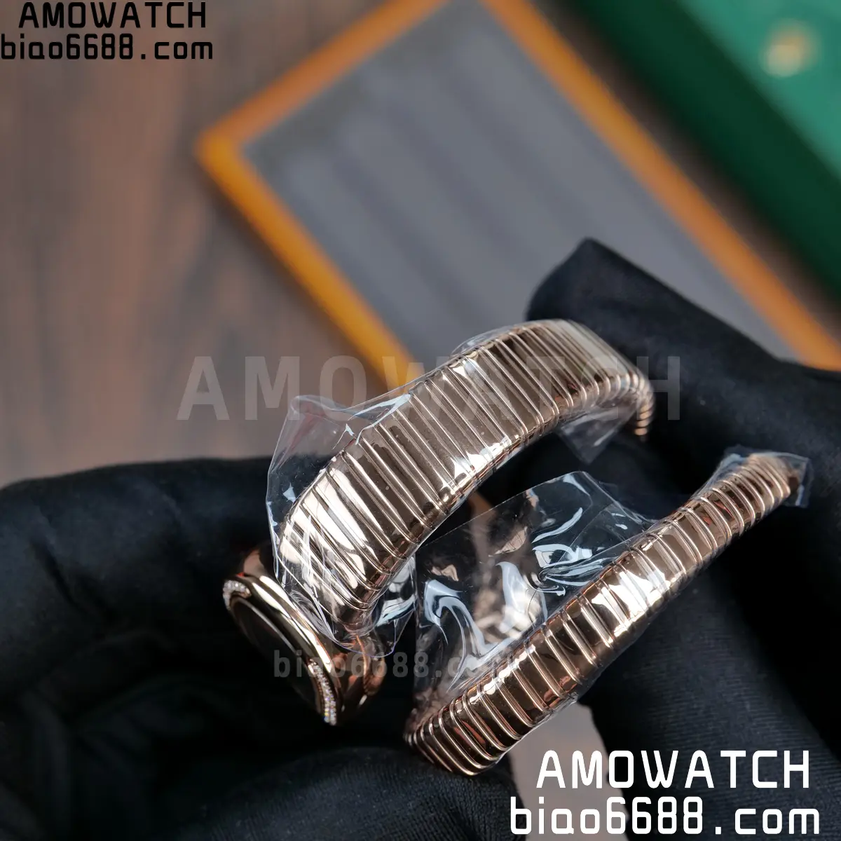 BVLGARI Serpenti Seduttori Watch 101815 RG BVF 1:1 Best Edition Black Dial on YG Bracelet ETA Quartz 57 03478deb5f47ecd AMO Watch