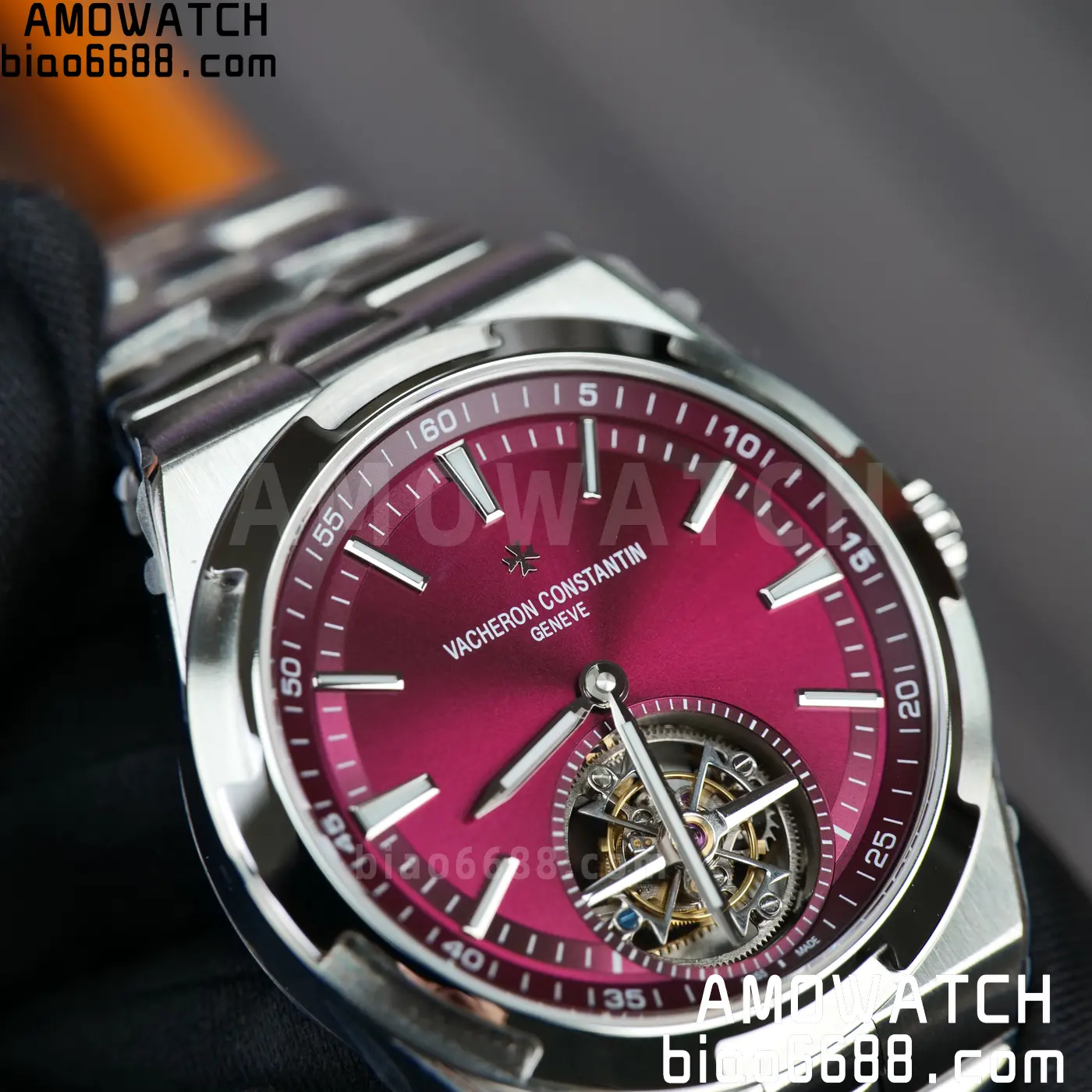 VC Overseas 42.5mm 6000V BBS Factory Best Edition Red Dial SS Bracelet Tourbillon 80 080cc0c08fd579b AMO Watch