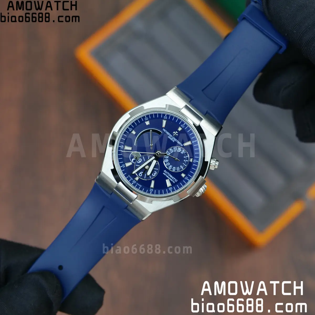 VC Overseas 47450 SS 9F Best Edition Blue Dial on Blue Rubber Strap 65 0adc5ac8ed29842 AMO Watch