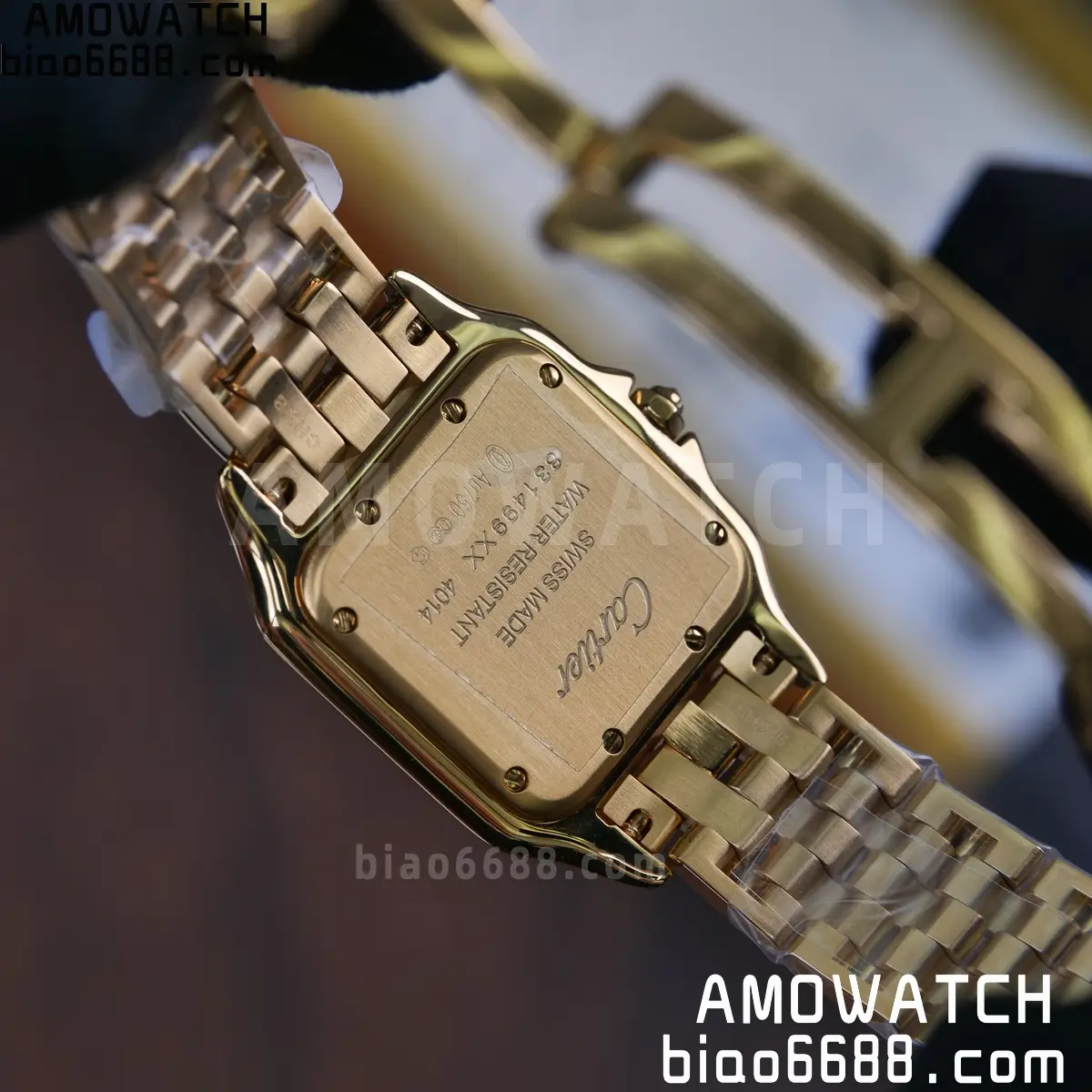 Custom Made Cartier Panthère 27mm WJPN0016 Gold-plated moissanite bezel 79 0b66f744c43ef75 AMO Watch