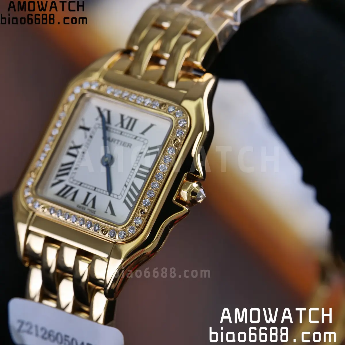 Custom Made Cartier Panthère 27mm WJPN0016 Gold-plated moissanite bezel 68 0c5e0e234e7e0fb AMO Watch