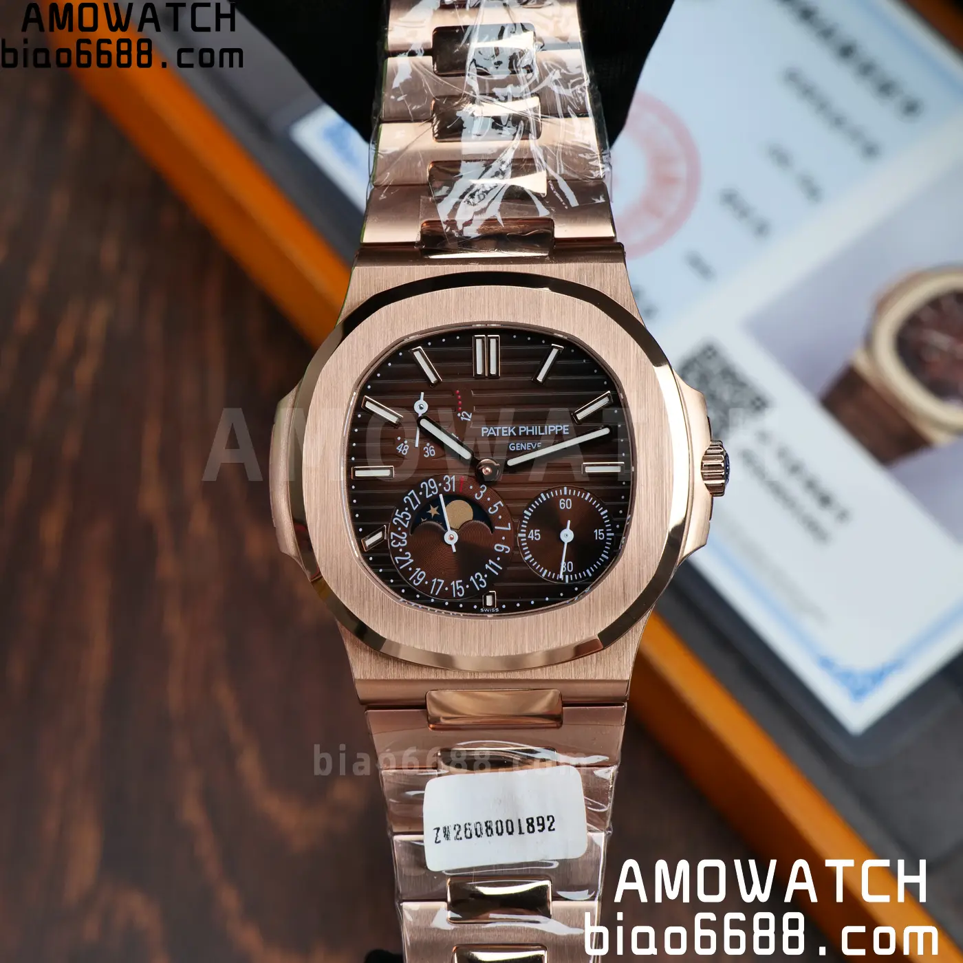 Patek Philippe Nautilus 5712R RG UMI 1:1 Best Edition Brown Dial on RG Bracelet A240 Super Clone Weighted 76 0f8f953ea01087f AMO Watch