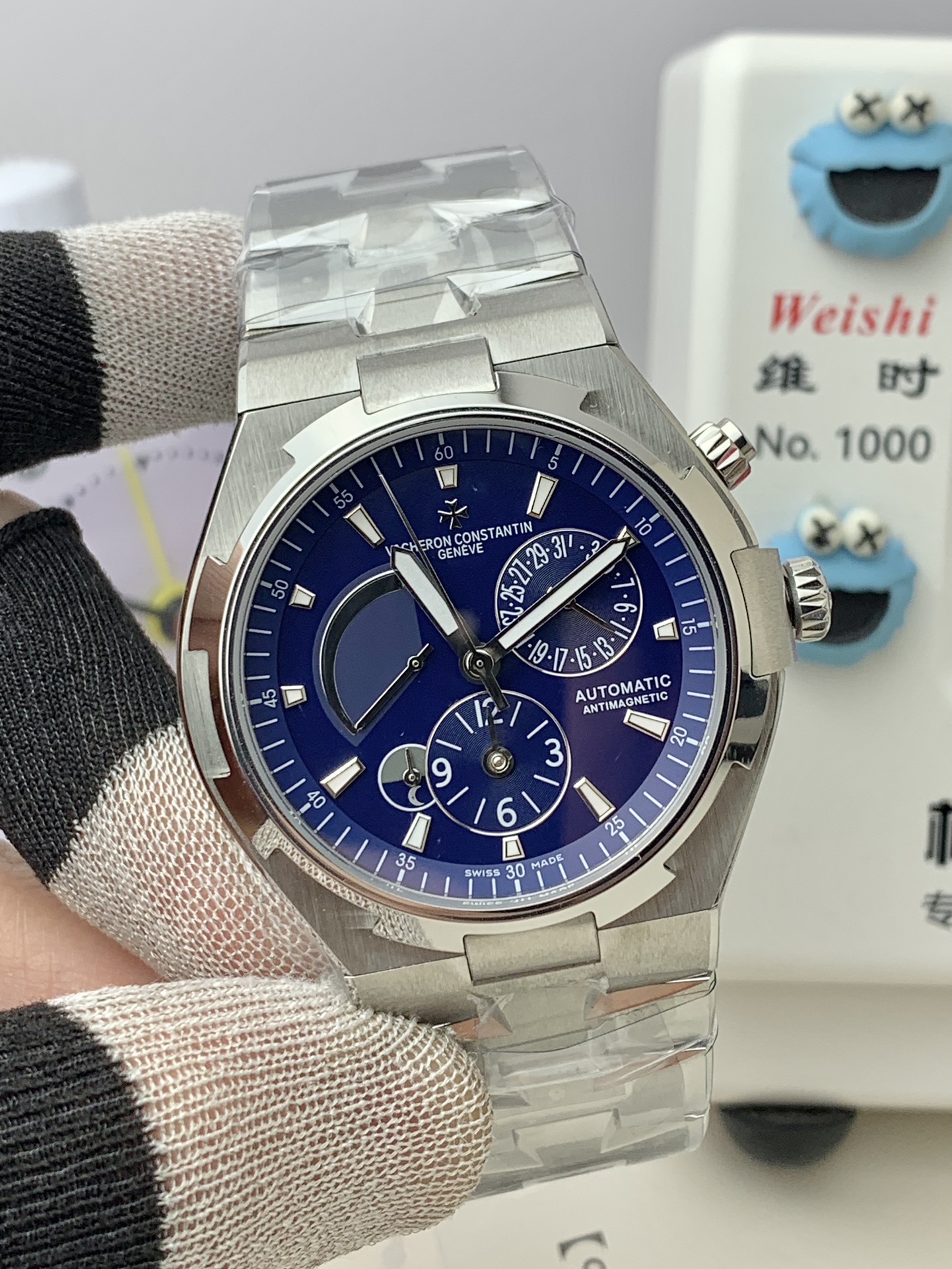 VC Overseas 47450 SS 9F Best Edition Blue Dial on SS Bracelet 14 1382b1d94dda1c3 AMO Watch
