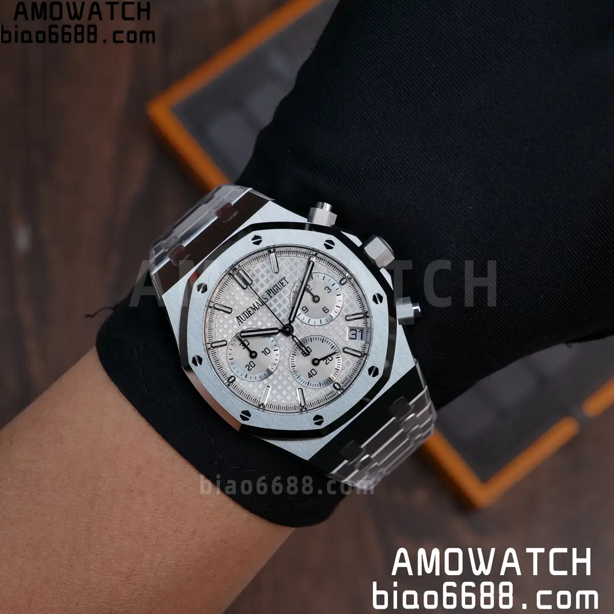 AP Royal Oak Chrono 26240 SS ZF 1:1 Best Edition White Dial on SS Bracelet SA4401 Super Clone V2 (Free Sprung) 116 1598cdedd5bbeed 阿默表行AmoWatch