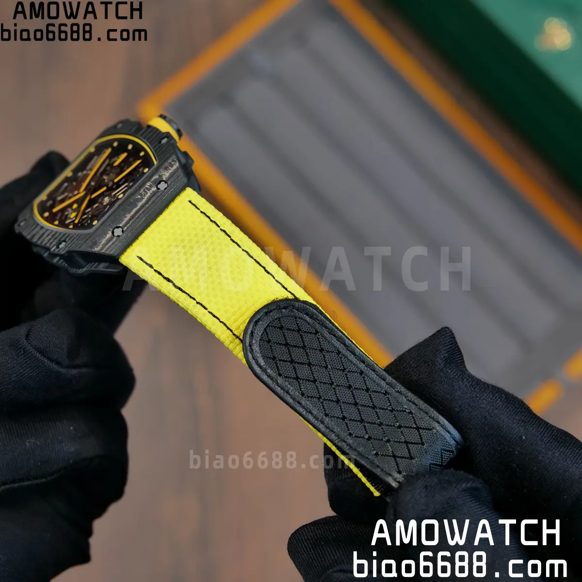 RICHARD MILLE RM67-02 Black NTPT Yellow Skeleton Dial on Yellow Nylon Strap CRMA7 Clone V10 90 1620fbdec3994c5 阿默表行AmoWatch