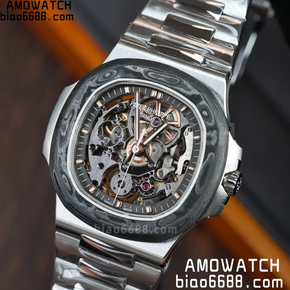PP Nautilus Artisans de Genève 5711 squelette Best Edition Skeleton Dial on SS Bracelet 119 17096c880d8a445 阿默表行AmoWatch