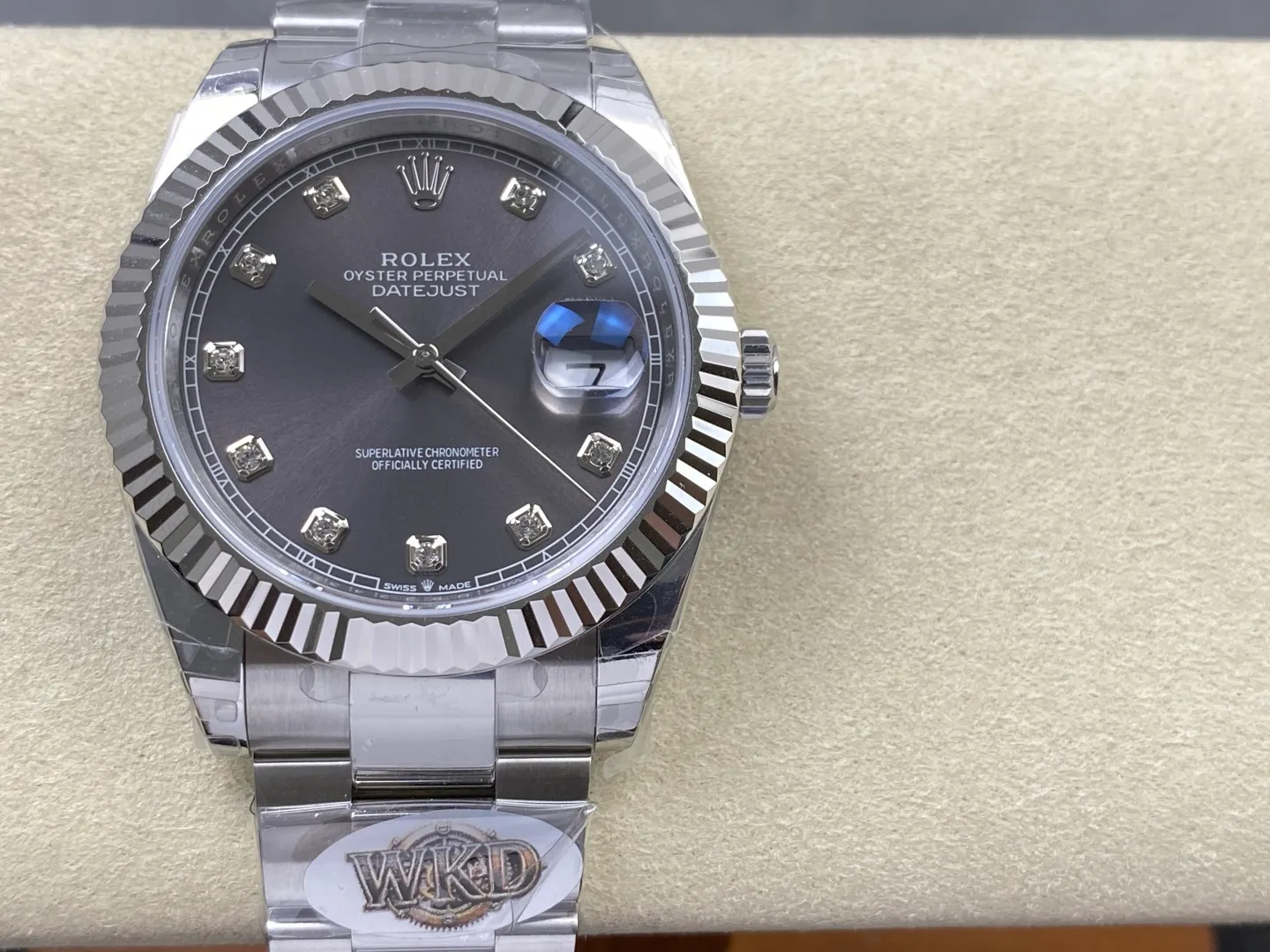 Rolex DateJust 41 126334 WKD 1:1 Best Edition Gray Diamond Dial on Oyster Bracelet JH3235 (Free Sprung) 31 1776e16d2b2de55 AMO Watch