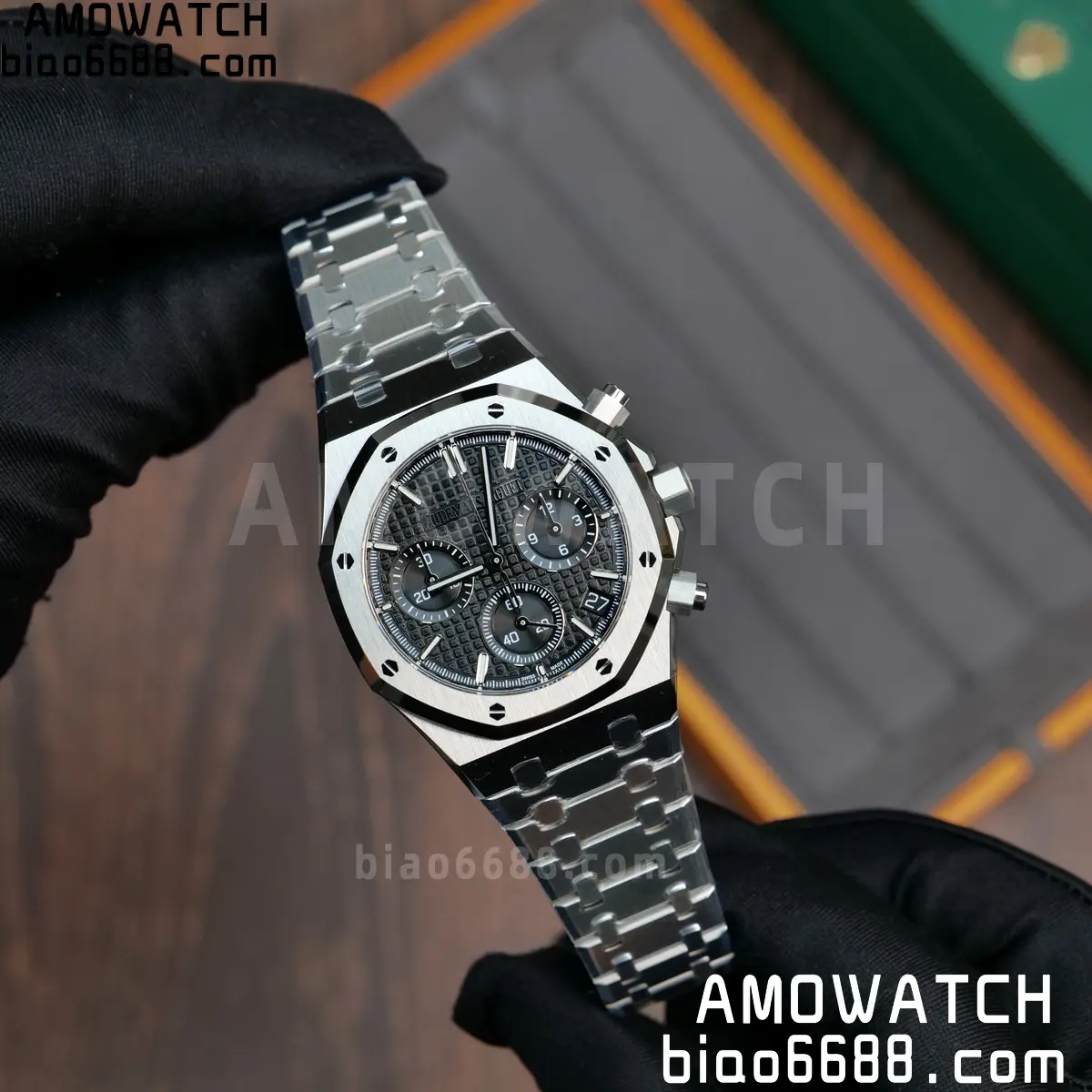 AP Royal Oak Chrono 26240 SS ZF 1:1 Best Edition Black Dial on SS Bracelet SA4401 Super Clone V2 (Free Sprung) 71 19187428d2127f3 阿默表行AmoWatch