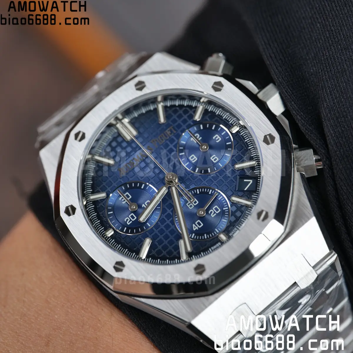 AP Royal Oak Chrono 26240 DDF 1:1 Best Edition Blue Dial on Bracelet DD4401 Super Clone Weight (SW Dial) 111 1b0674694feacf3 阿默表行AmoWatch
