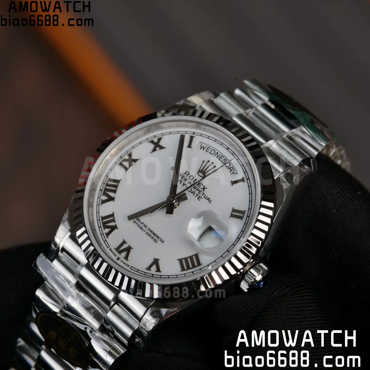 Rolex DayDate 128236 36mm KF 1:1 Best Edition Silvery Roman Dial (Gain Weight) 78 1bc6aa3dd4547a7 阿默表行AmoWatch