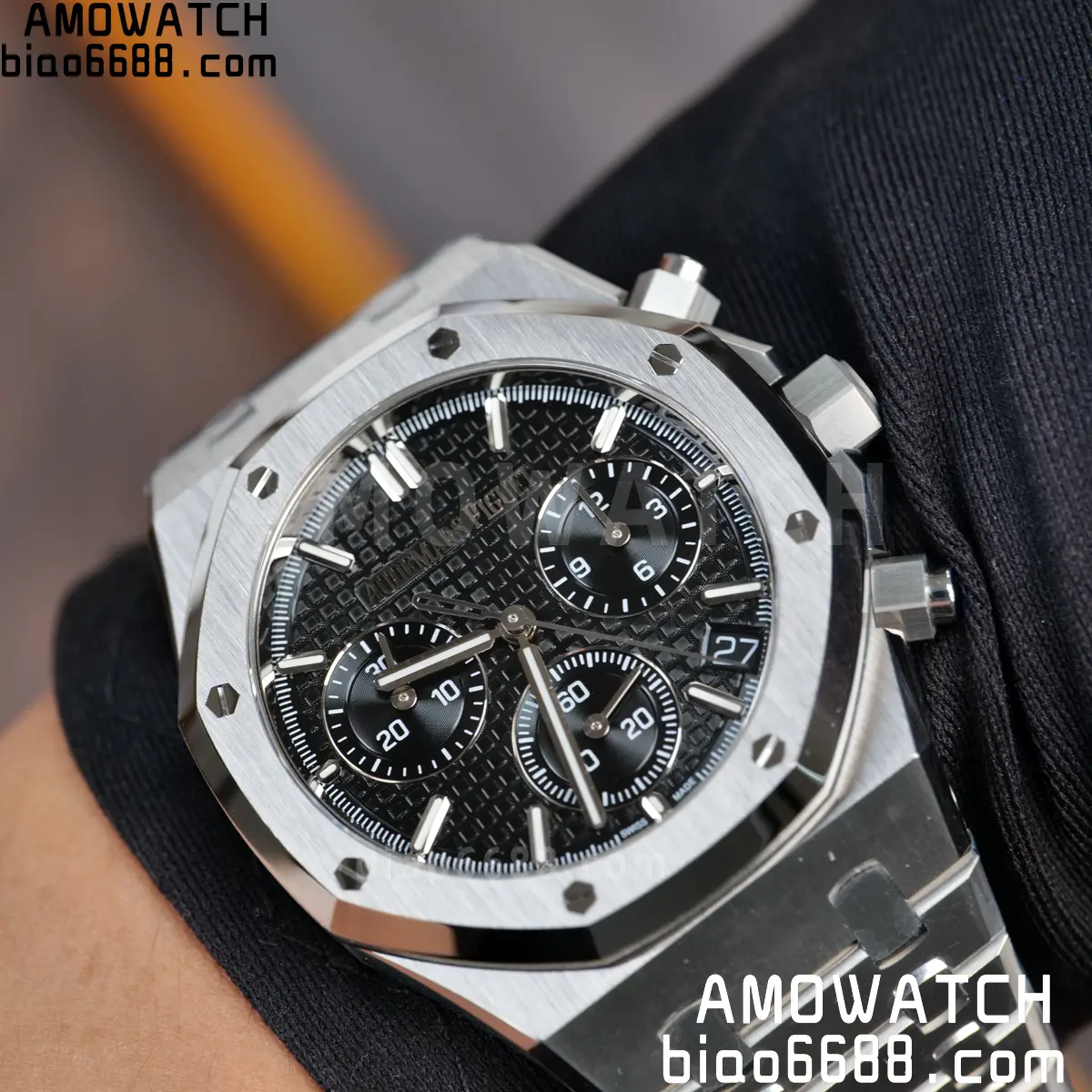 AP Royal Oak Chrono 26240 SS ZF 1:1 Best Edition Black Dial on SS Bracelet SA4401 Super Clone V2 (Free Sprung) 97 1ced6a8a02befb9 阿默表行AmoWatch