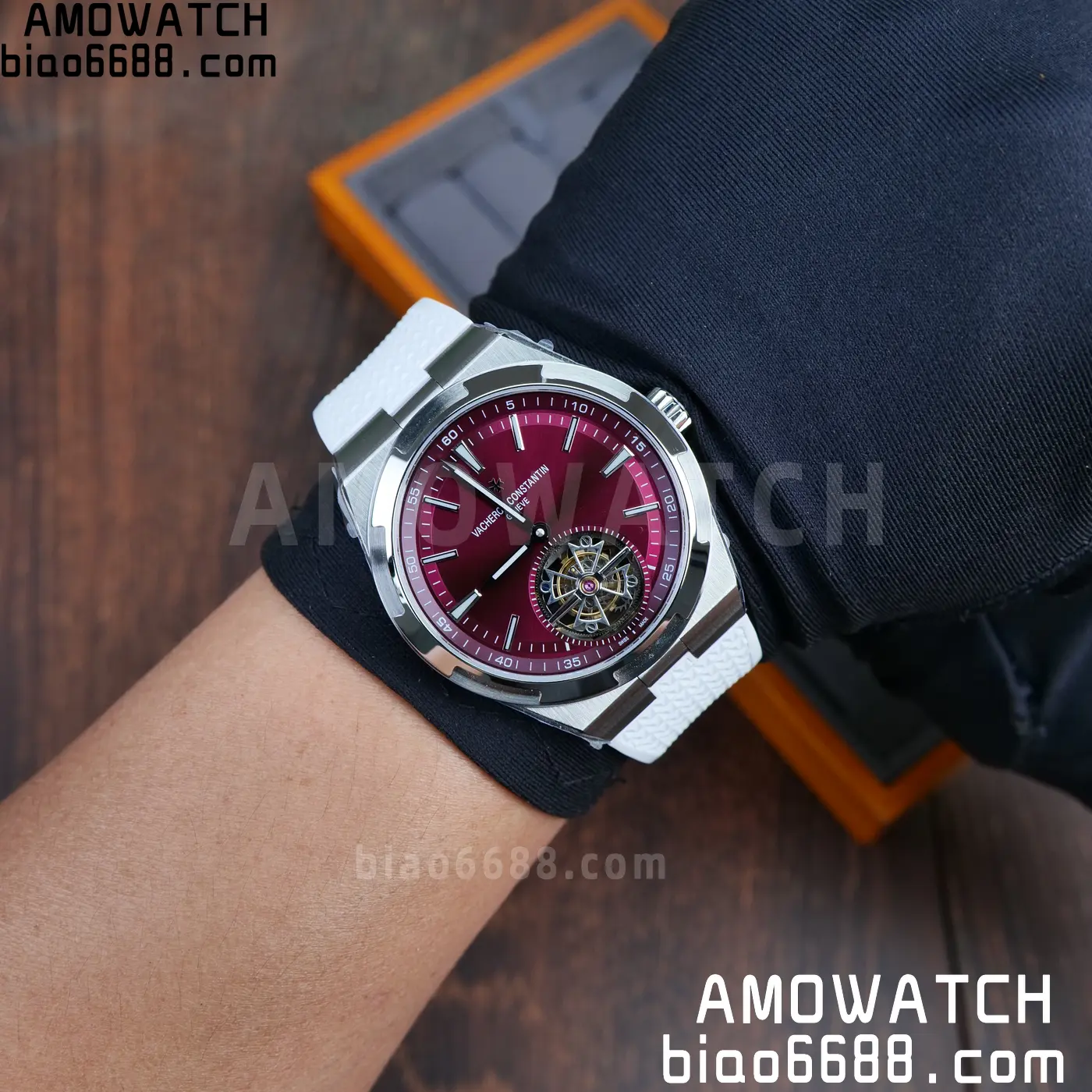 VC Overseas 42.5mm 6000V BBS Factory Best Edition White Dial Red Rubber Strap Tourbillon 78 1d051863341f5d3 AMO Watch