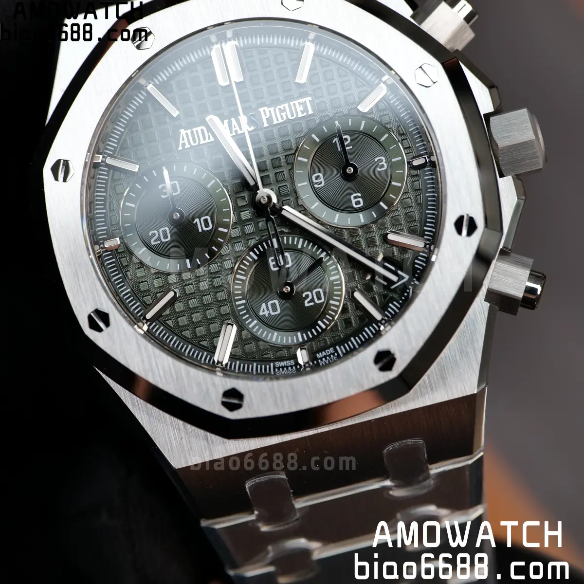 AP Royal Oak Chrono 26240 SS ZF 1:1 Best Edition Green Dial on SS Bracelet SA4401 Super Clone V2 (Free Sprung) 84 2069a06c8daf127 阿默表行AmoWatch