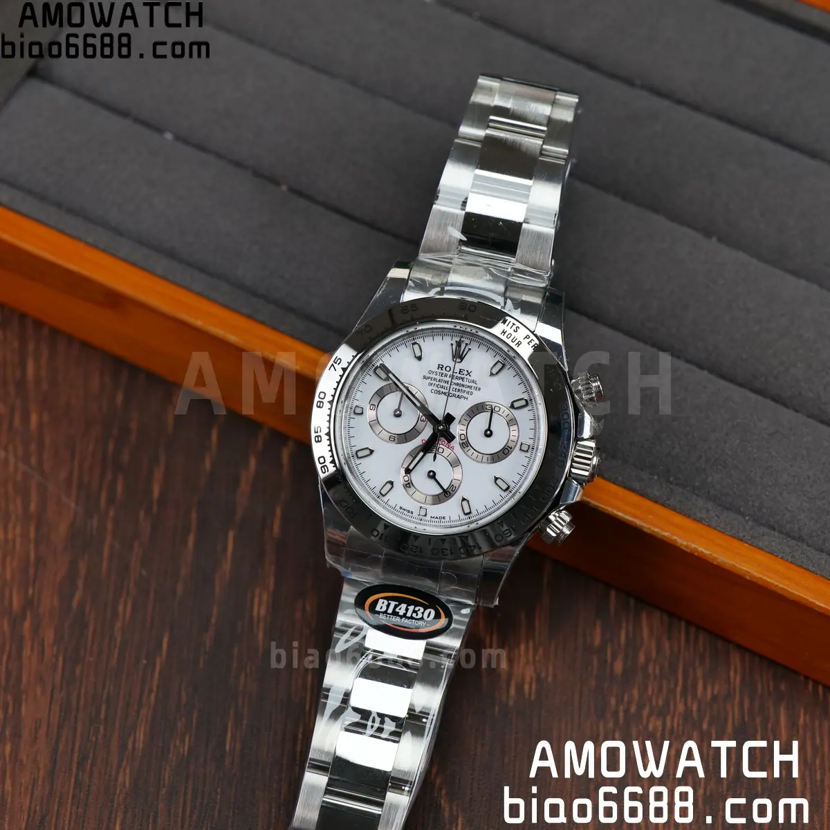 Rolex Daytona 116520 BTF 1:1 Best Edition 904L Steel White Dial on SS Bracelet DD4130 83 2169853de4fafe3 AMO Watch
