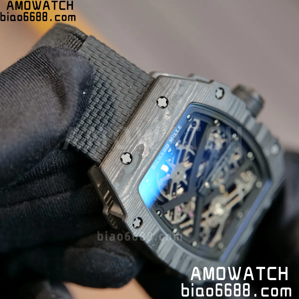 RICHARD MILLE RM67-02 Black NTPT All Black Skeleton Dial on Black Elastic strap CRMA7 Clone V10 85 22f769002d7ae79 阿默表行AmoWatch