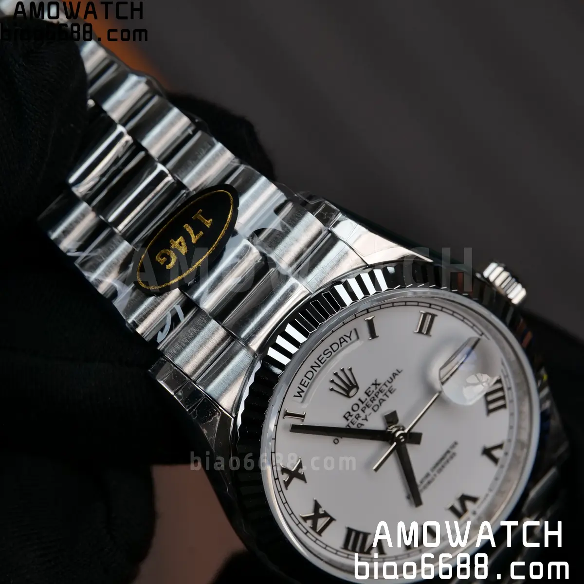 Rolex DayDate 128236 36mm KF 1:1 Best Edition Silvery Roman Dial (Gain Weight) 79 24f87605ee904a2 阿默表行AmoWatch