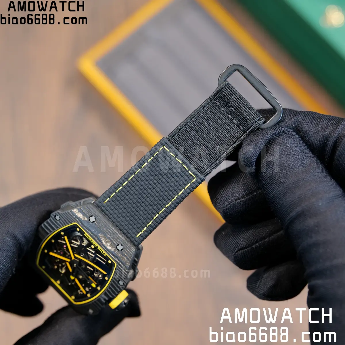 RICHARD MILLE RM67-02 Black NTPT Yellow Skeleton Dial on Black NylonStrap CRMA7 Clone V10 89 25b46a246efeb4b 阿默表行AmoWatch