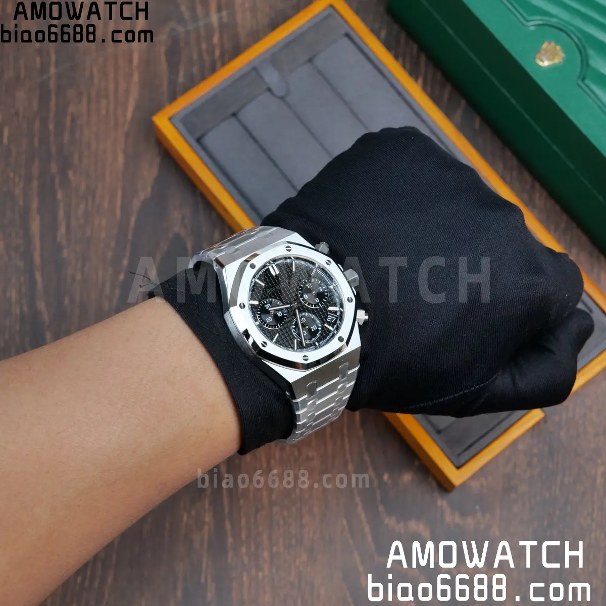 AP Royal Oak Chrono 26240 SS ZF 1:1 Best Edition Black Dial on SS Bracelet SA4401 Super Clone V2 (Free Sprung) 100 25c6054e11e0b19 阿默表行AmoWatch
